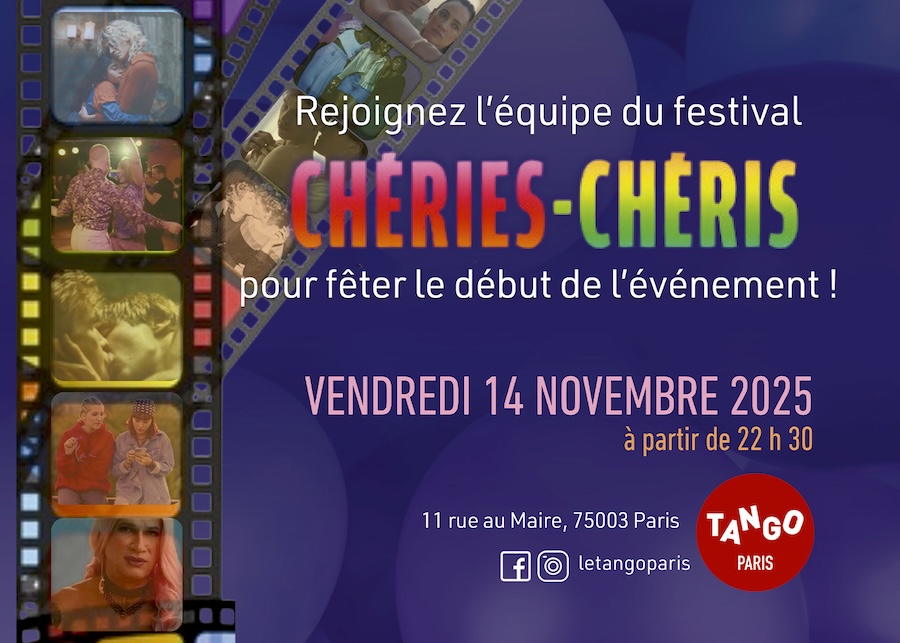 Flyer soirée Chéries-Chéris au Tango le 14/11