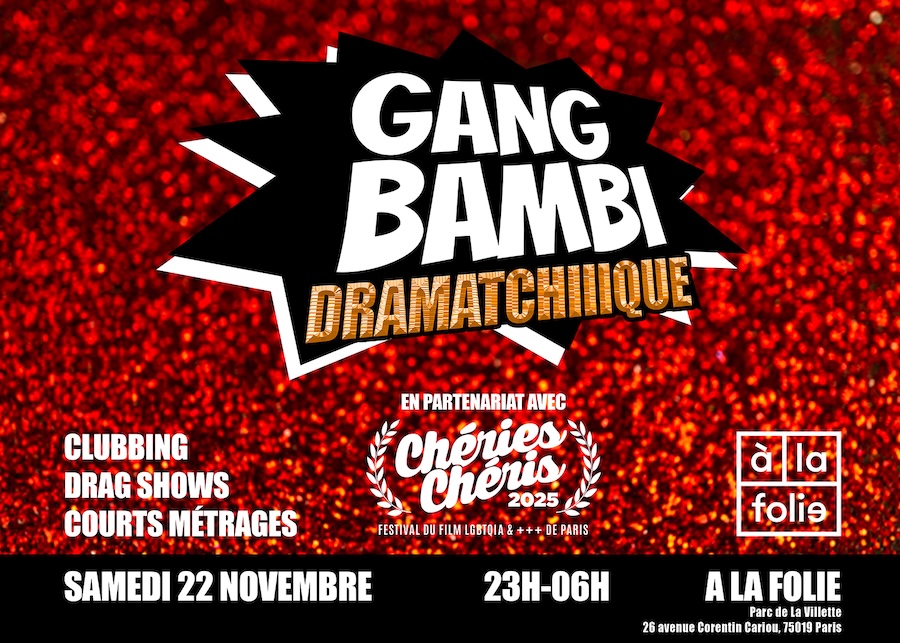 Flyer soirée "Gang Bambi Dramatchiiique" 22/11 A la Folie