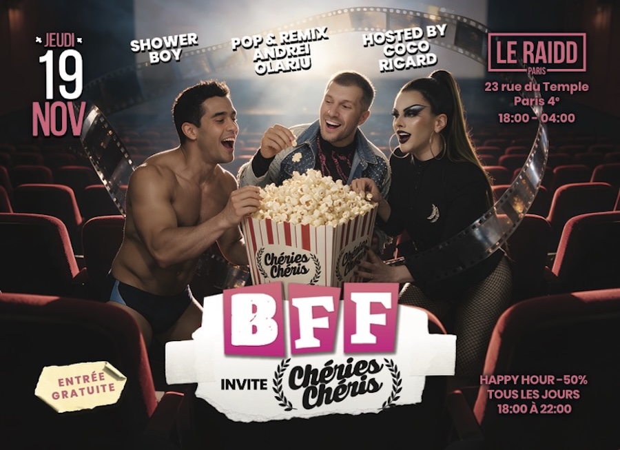 flyer soirée BFF invite Chéries-Chéris 19/11