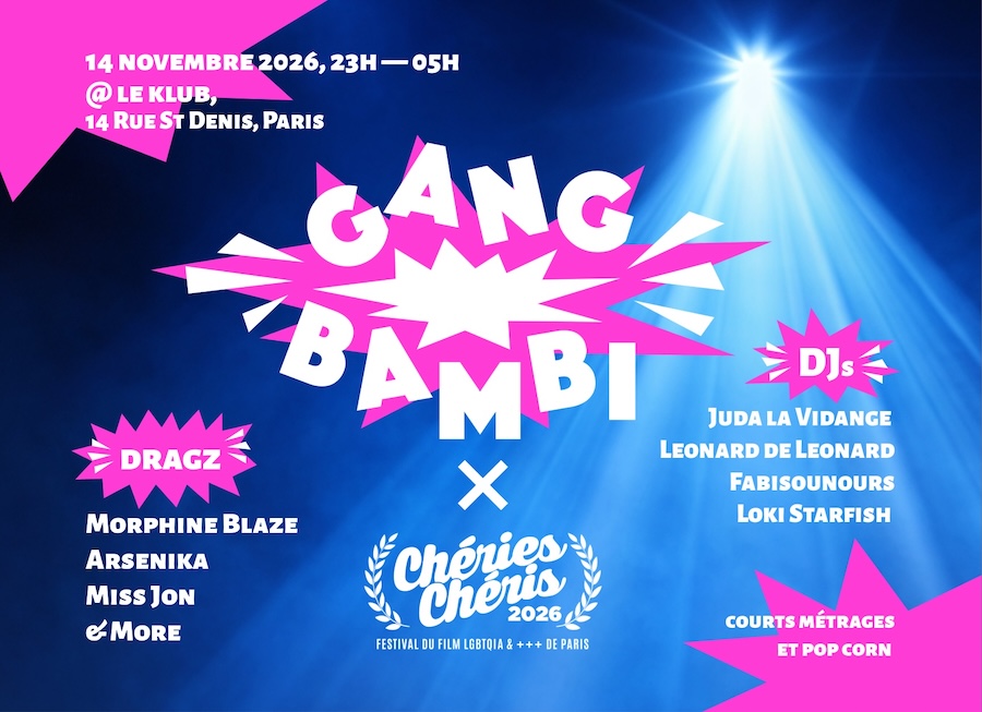 Flyer soirée Gang Bambi x Chéries-Chéris 14/11